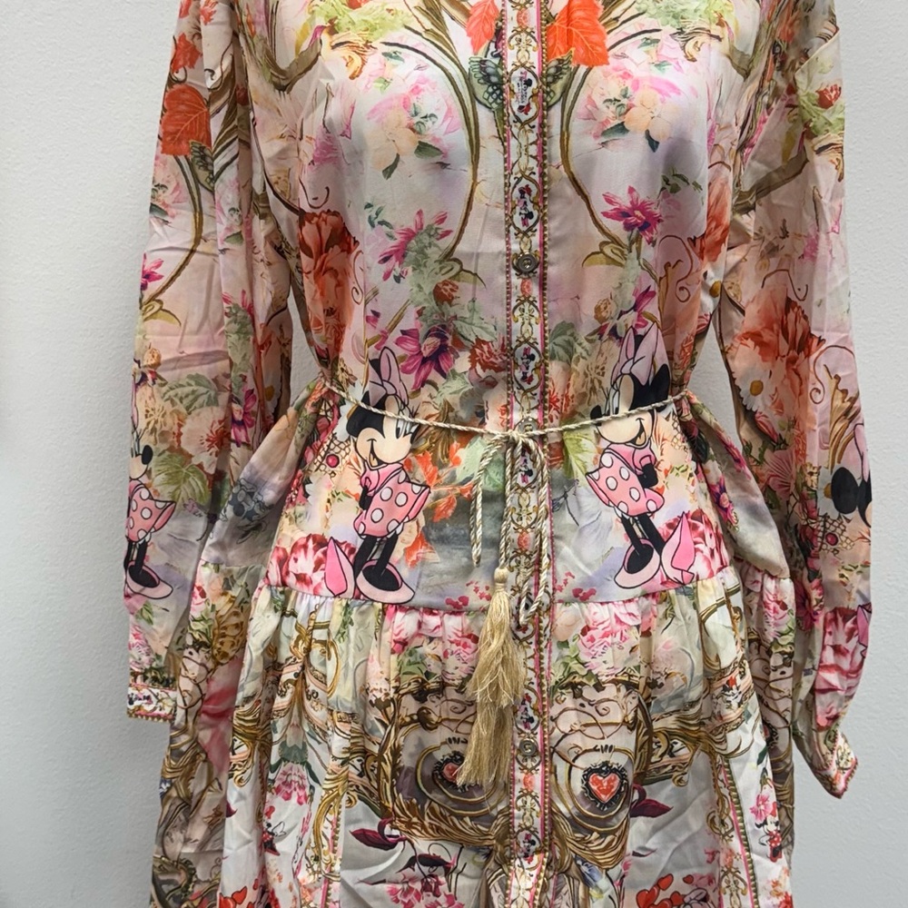 Cream Tiered Sundress with Bishop Sleeves